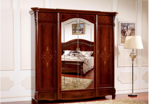 Шкаф 4-дверный Саманта 3265, орех