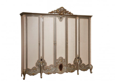 Шкаф 6-дверный Шанель 3911 A, слоновая кость