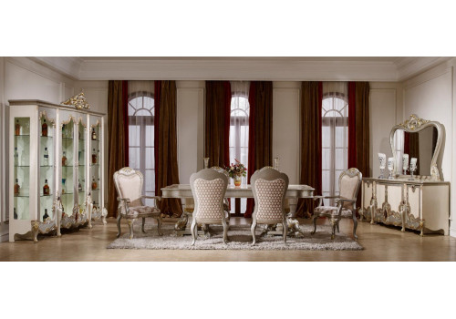 Столовая Шанель 3911 ткань беж, слоновая кость