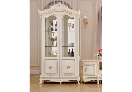 Витрина 2-дверная София SOFIA 3876, слоновая кость