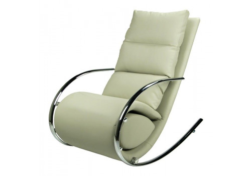 Кресло-качалка  MK-5503-BG с пуфом 67х102х111 см Бежевый