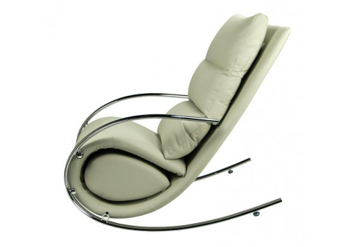 Кресло-качалка  MK-5503-BG с пуфом 67х102х111 см Бежевый