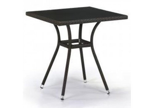 Плетеный стол T282BNS-W53-70x70 Brown