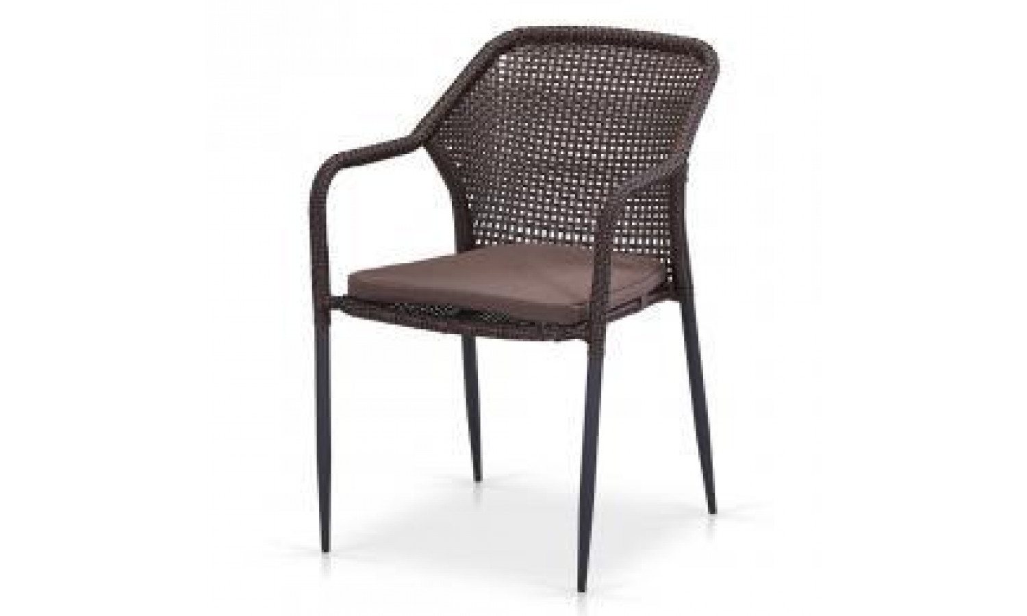 Плетеный стул Y35B-W2390 Brown с подушкой