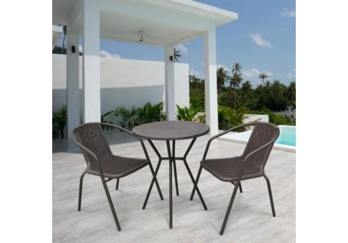 Комплект мебели Асоль-1G (иск. ротанг) CDC01/CDT01-D60 Grey 2Pcs