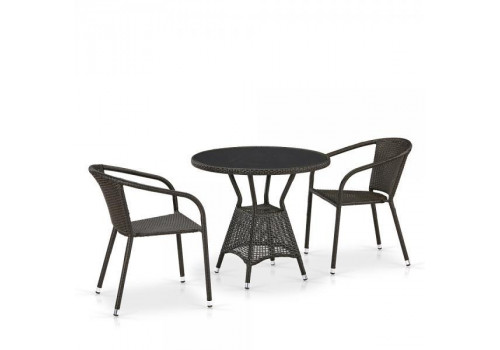Комплект плетеной мебели T707ANS/Y137C-W53 2Pcs Brown