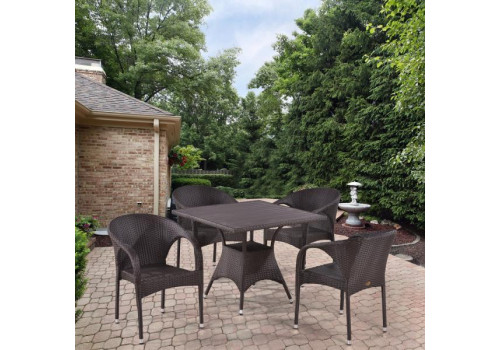 Комплект плетеной мебели T190BD/Y290B-W52 Brown 4Pcs