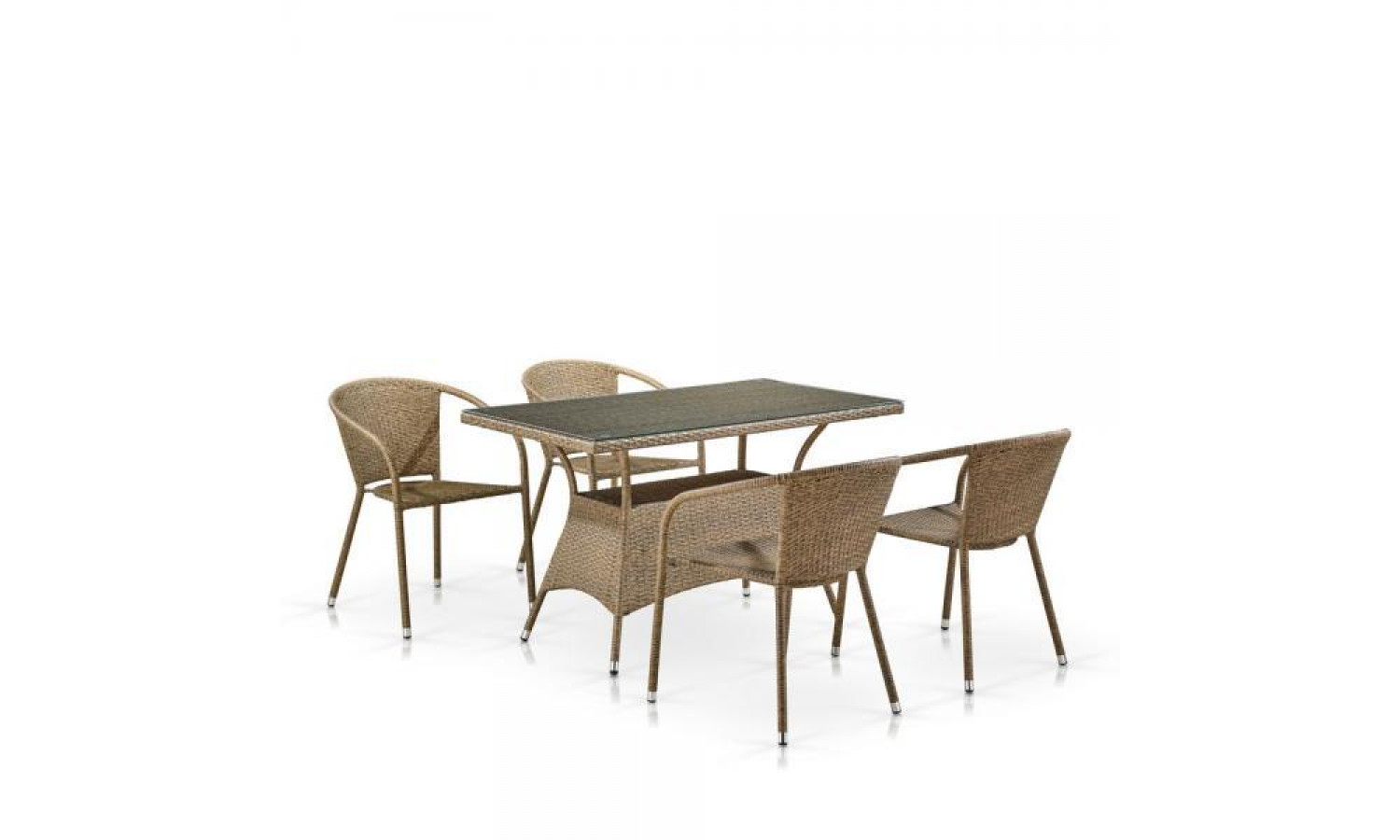 Комплект мебели из иск. ротанга T198D/Y137B-W56 Light Brown