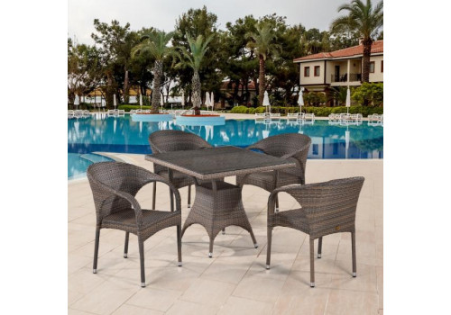 Комплект плетеной мебели T220BG/Y290BG-W1289 Pale 4Pcs
