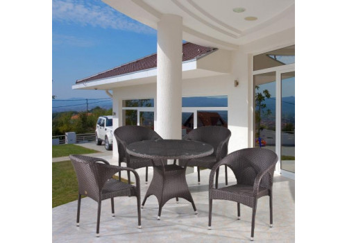 Комплект плетеной мебели T220CBT/Y290B-W52 Brown 4Pcs