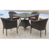 Обеденный комплект плетеной мебели T190B/Y350A-W53 Brown (4+1)