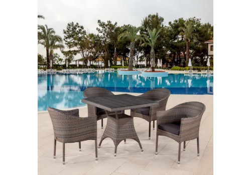 Комплект плетеной мебели T220BG/Y350BG-W1289 Pale 4Pcs