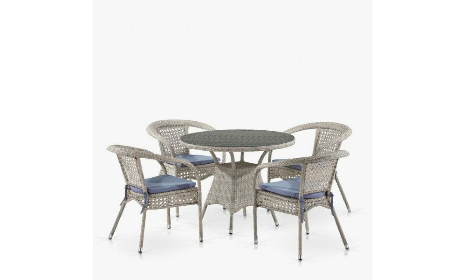 Комплект плетеной мебели Лион-1C T220CT/Y32-W85 Latte 4Pcs (4+1)