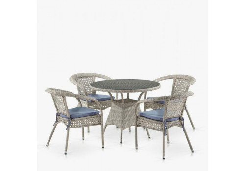 Комплект плетеной мебели Лион-1C T220CT/Y32-W85 Latte 4Pcs (4+1)