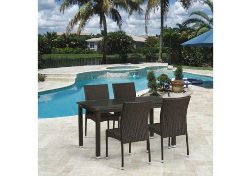Комплект плетеной мебели T256A/Y380A-W53 Brown 4Pcs