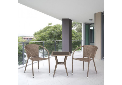 Комплект плетеной мебели T282BNT/Y35G-W1289 Pale 2Pcs