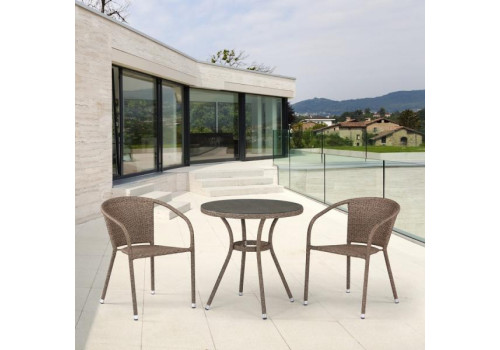 Комплект плетеной мебели T282ANT/Y137C-W56 Light brown