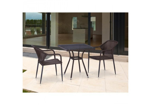 Комплект плетеной мебели T282BNT/Y35-W2390 Brown 2Pcs