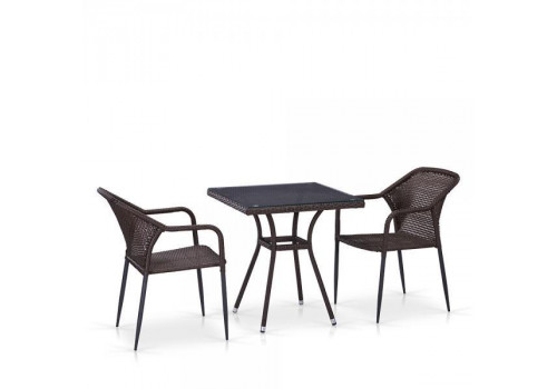 Комплект плетеной мебели T282BNT-W2390/Y282-W52 Brown 2Pcs