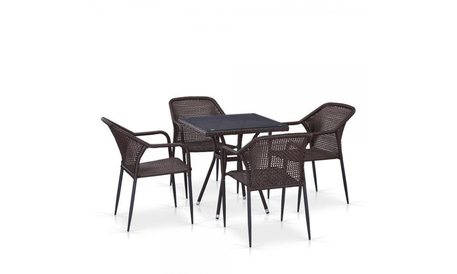 Комплект плетеной мебели T282BNT/Y35-W2390 Brown 4Pcs