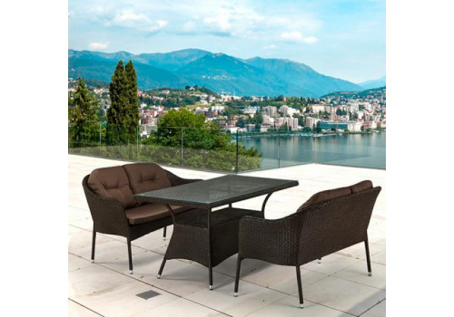 Комплект плетеной мебели T198A/S54A-W53 Brown