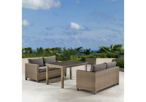 Комплект плетеной мебели T256B/S59B-W65 Light brown