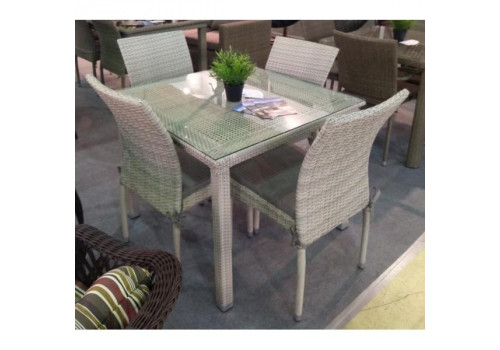 Комплект плетеной мебели T257C/Y380C-W85-90x90 Latte 4PCS