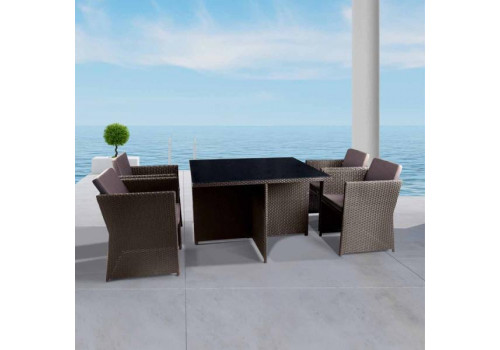 Комплект плетеной мебели T300A/Y300A-W53 Brown 4Pcs