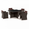 Комплект плетеной мебели T300A/Y300A-W53 Brown 4Pcs