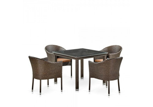 Комплект плетеной мебели T257A/Y350A-W53 Brown 4Pcs