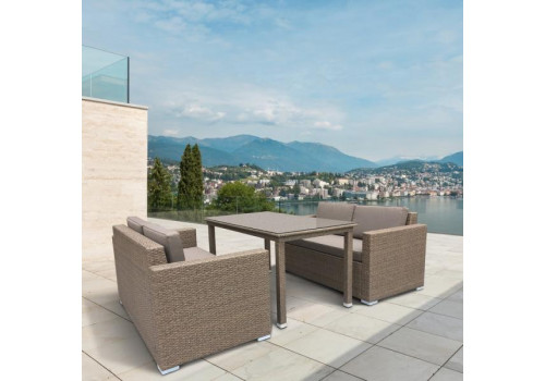 Комплект плетеной мебели T256B/S52B-W56 Light brown