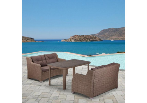 Комплект плетеной мебели T51B/S51B-W60 Light brown