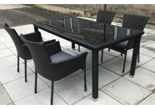 Комплект плетеной мебели T285A/AFM-170 Black 4Pcs