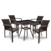 Комплект плетеной мебели T283BNT-W2390/A2001B-W53 Brown 4Pcs