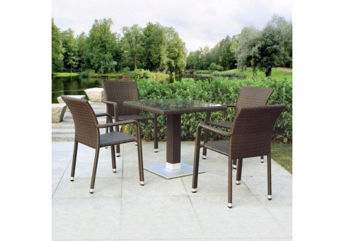 Комплект плетеной мебели T606SWT/A2001B-W53 Brown 4Pcs