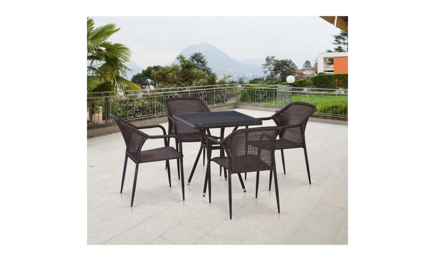 Комплект плетеной мебели T282BNT/Y35-W2390 Brown 4Pcs