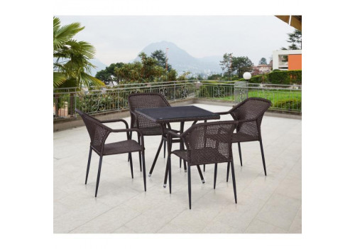 Комплект плетеной мебели T282BNT/Y35-W2390 Brown 4Pcs