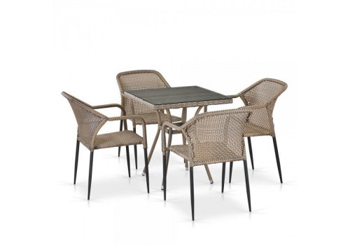 Комплект плетеной мебели T282BNT/Y35G-W1289 Pale 4Pcs