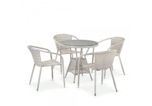Комплект плетеной мебели T705ANT/Y137C-W85 4Pcs Latte