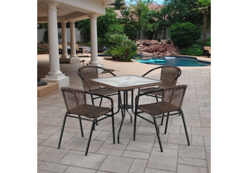 Комплект мебели Асоль-3 TLH-037BR2/070SR-70х70 R-05 Brown (4+1)