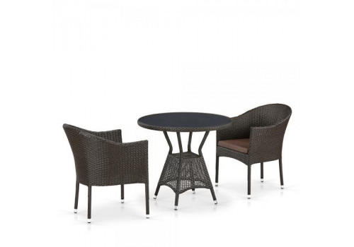 Комплект плетеной мебели T707ANS/Y350-W53 2Pcs Brown