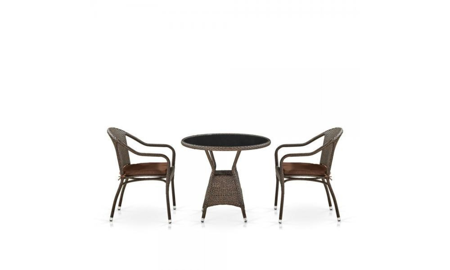 Комплект плетеной мебели T707ANS/Y480A-W53 Brown 2Pcs