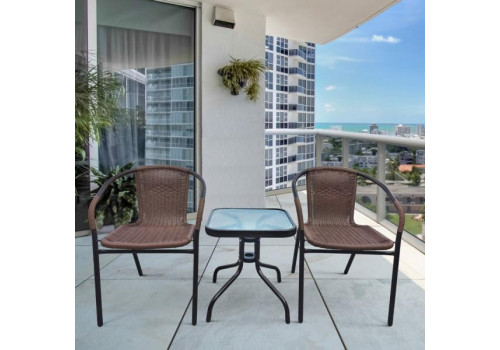 Комплект мебели Асоль-3A TLH-037AR2/055S-45х45 Cappuccino (2+1)