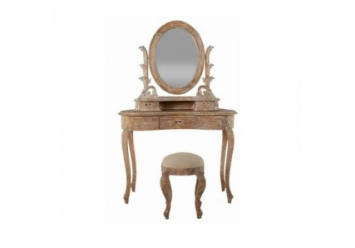 Туалетный столик Queen Anne MK-2506-AB 100х45х154 см Античный бежевый