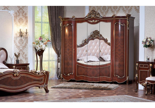 Спальня Констанция темный орех 5-ств 1,8м