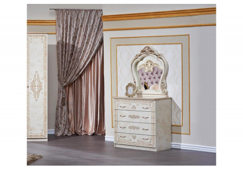 Комод Аманда корень дуба/орех фарина с зеркалом