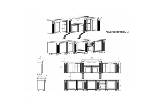 Кухня Камелия  прямая 3,30
