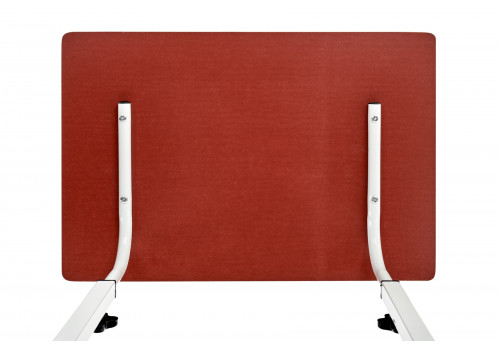 Стол многофункциональный на колесах, 60x40 см, «РОЛЛ», 2 ножки, регул.высота, мдф, металл, св. дерево, белый