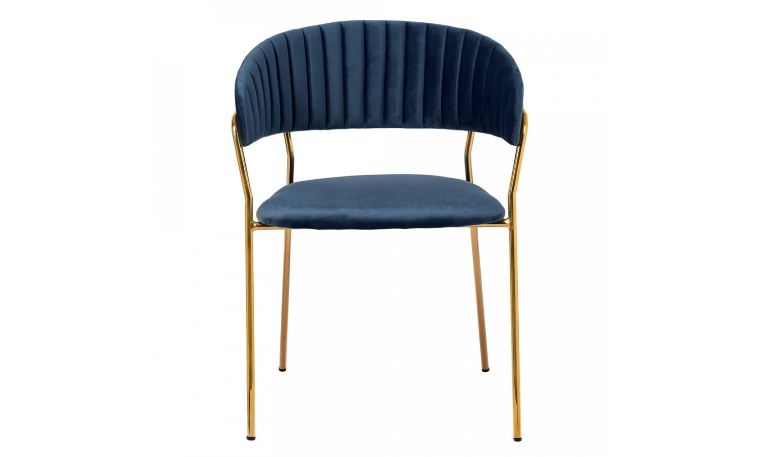 Стул Turin синий с золотыми ножками