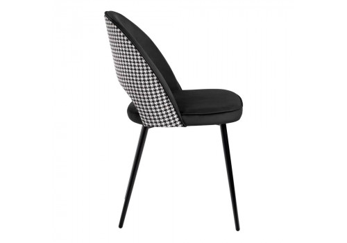 Стул Leo чёрный с жаккардом